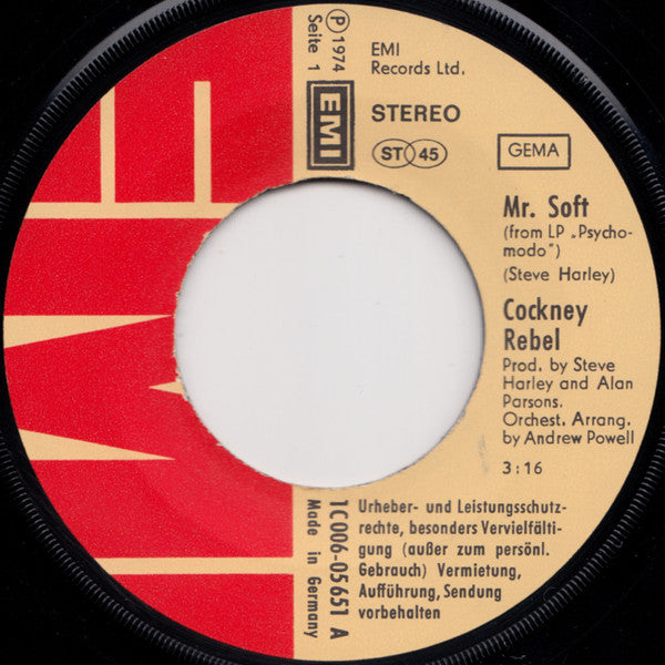 Cockney Rebel : Mr. Soft (7")
