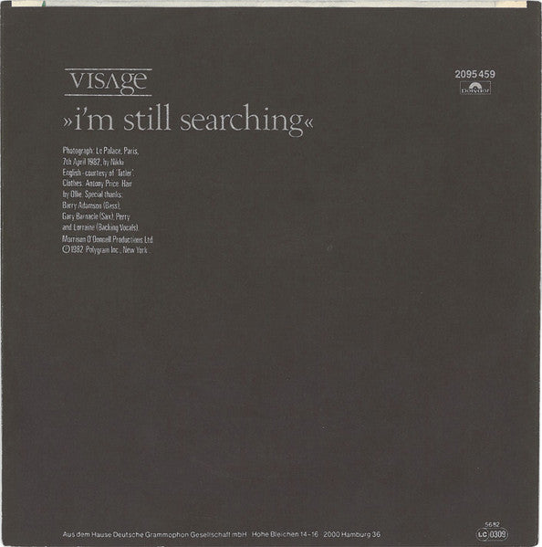 Visage : Night Train (7", Single)