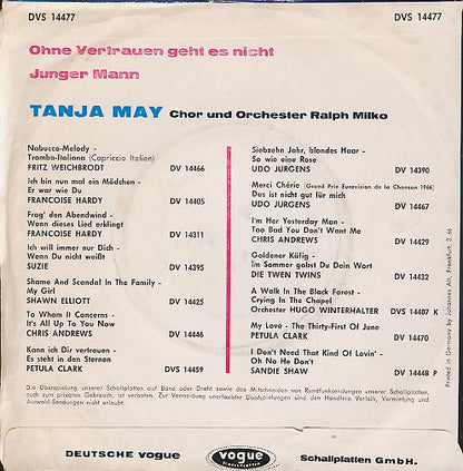Tanja May : Ohne Vertrauen Geht Es Nicht / Junger Mann (7", Single)