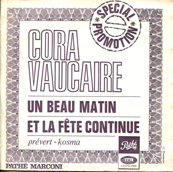 Cora Vaucaire : Un Beau Matin (7")