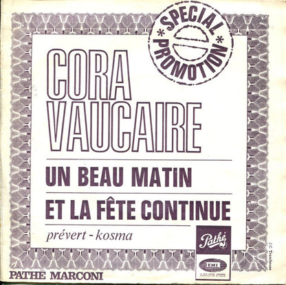Cora Vaucaire : Un Beau Matin (7")