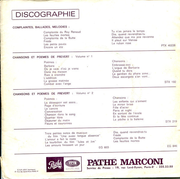 Cora Vaucaire : Un Beau Matin (7")