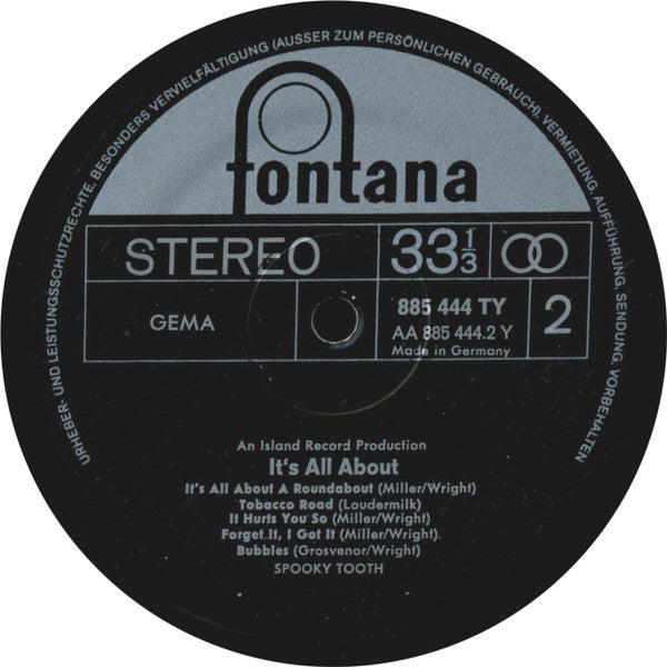 Spooky Tooth : It's All About (LP, Album)