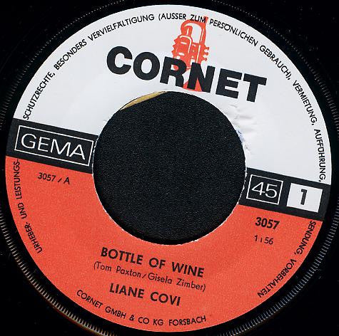 Liane Covi : Bottle Of Wine / Alles Oder Nichts (7", Single)