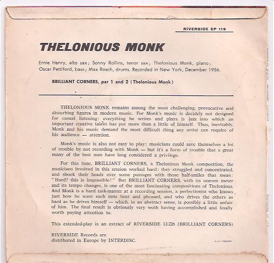Thelonious Monk : Brilliant Corners (7", EP)
