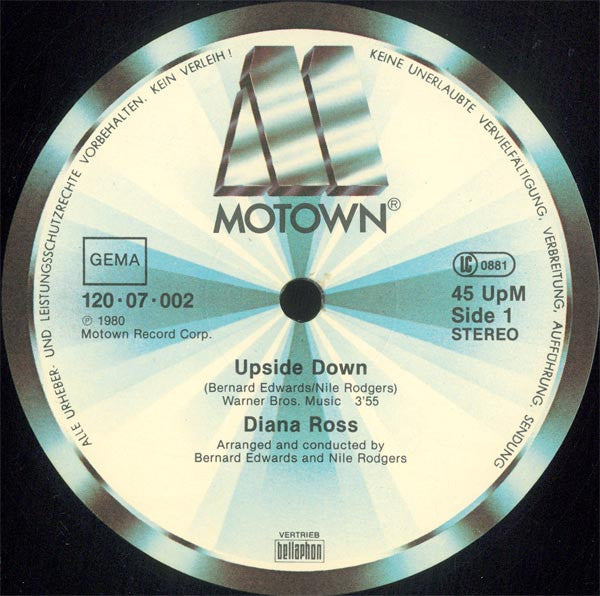 Diana Ross : Upside Down (12", Maxi)