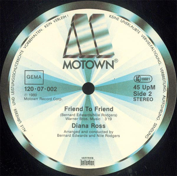 Diana Ross : Upside Down (12", Maxi)