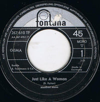 Manfred Mann : Just Like A Woman (7", Single, Mono)
