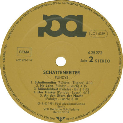 Puhdys : Puhdys 9: Schattenreiter (LP)
