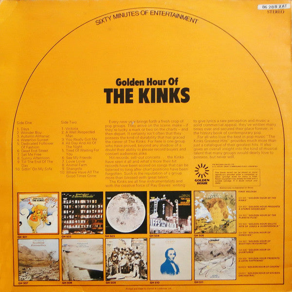 The Kinks : Golden Hour Of The Kinks (LP, Comp)