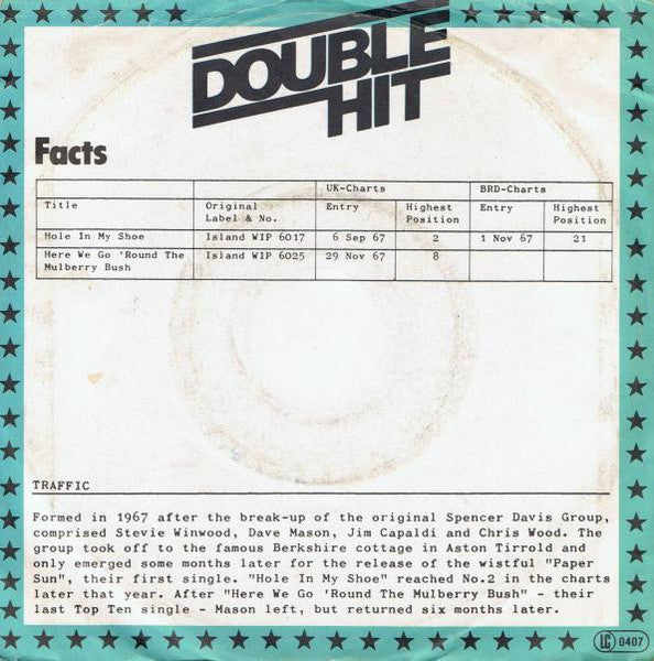 Traffic : Hole In My Shoe / Here We Go 'Round The Mulberry Bush (7", Single)