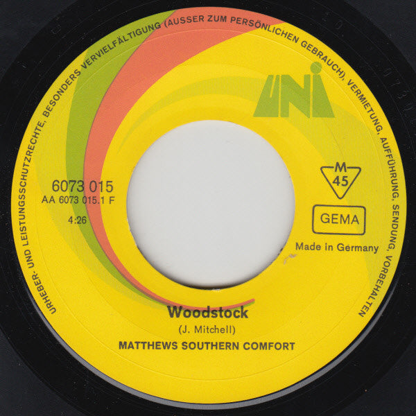 Matthews Southern Comfort* : Woodstock (7", Single, Mono)