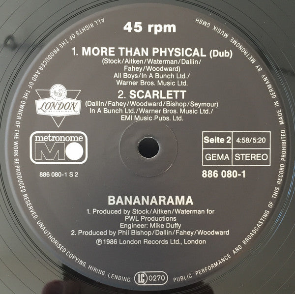 Bananarama : More Than Physical (12", Maxi)