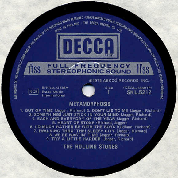 The Rolling Stones : Metamorphosis (LP, Comp, No )
