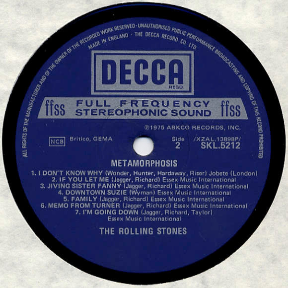 The Rolling Stones : Metamorphosis (LP, Comp, No )