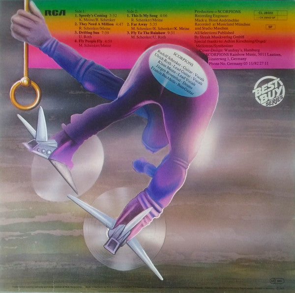 Scorpions : Fly To The Rainbow (LP, Album, RE, Bla)