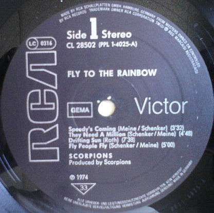 Scorpions : Fly To The Rainbow (LP, Album, RE, Bla)