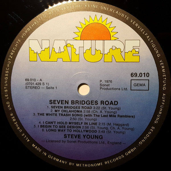 Steve Young (2) : Seven Bridges Road (LP, Album, RE)
