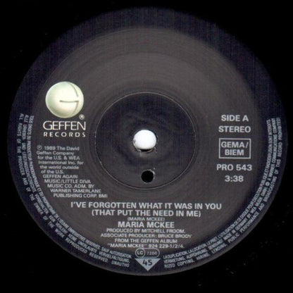 Maria McKee : I've Forgotten What It Was In You (7", Single, Promo)