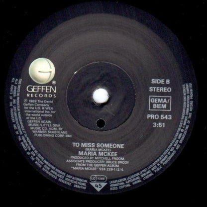 Maria McKee : I've Forgotten What It Was In You (7", Single, Promo)