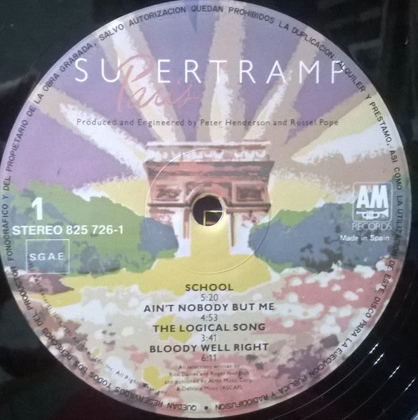 Supertramp : Paris (2xLP, Album, RE, Gat)