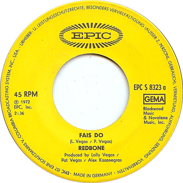 Redbone : Fais Do (7", Single)
