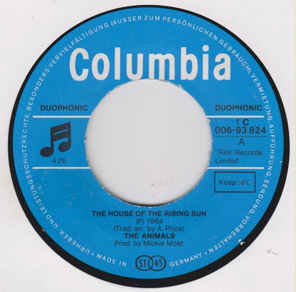The Animals : The House Of The Rising Sun / Don't Let Me Be Misunderstood / I'm Crying (7")