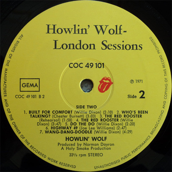 Howlin' Wolf : The London Howlin' Wolf Sessions (LP, Album, Gat)