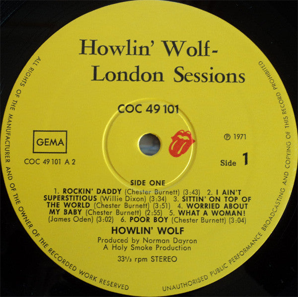 Howlin' Wolf : The London Howlin' Wolf Sessions (LP, Album, Gat)