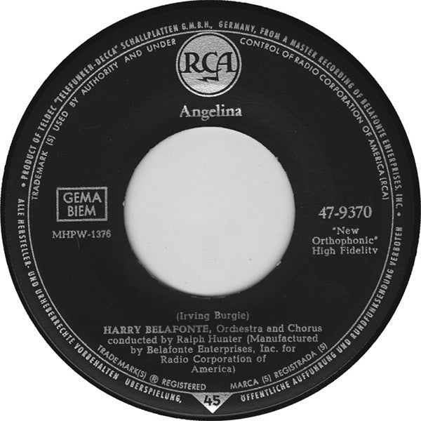 Harry Belafonte : Jump In The Line (7", Single)