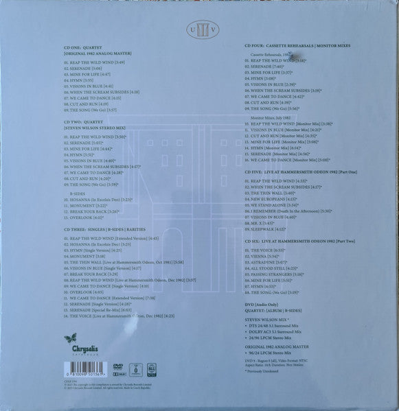 Ultravox : Quartet  [Deluxe Edition] (CD, Album, RE, RM + 5xCD + DVD, Album, RE, Multich)