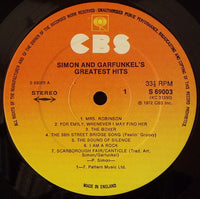 Simon & Garfunkel : Simon And Garfunkel's Greatest Hits (LP, Comp, RE)