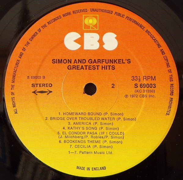 Simon & Garfunkel : Simon And Garfunkel's Greatest Hits (LP, Comp, RE)