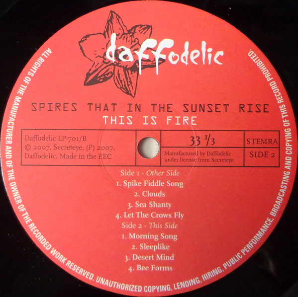 Spires That In The Sunset Rise : This Is Fire (LP, Album, Ltd, RE)
