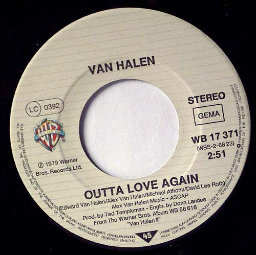 Van Halen : Dance The Night Away (7", Single)