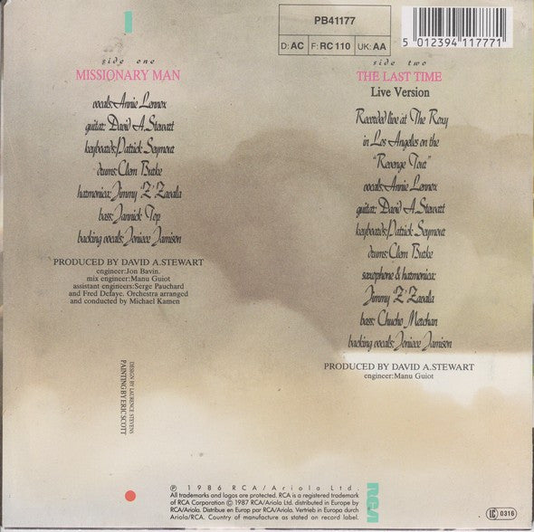 Eurythmics : Missionary Man (7", Single)