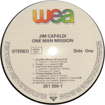 Jim Capaldi : One Man Mission (LP, Album)