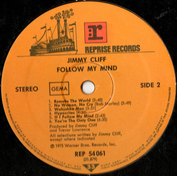 Jimmy Cliff : Follow My Mind (LP, Album)