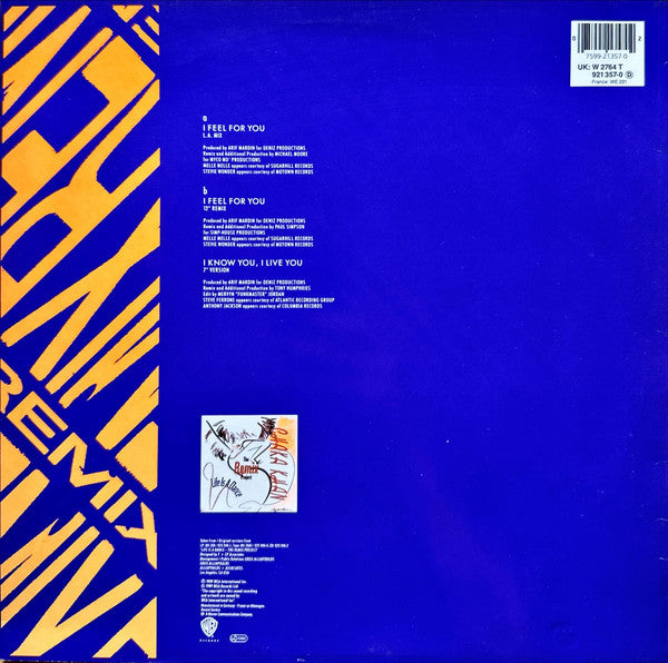 Chaka Khan : I Feel For You (Remix) (12", Maxi)