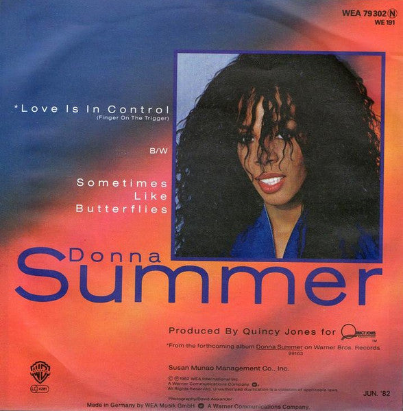 Donna Summer : Love Is In Control (Finger On The Trigger) (7", Single)
