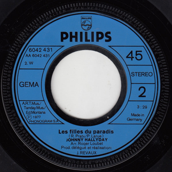 Johnny Hallyday : J'ai Oublie De Vivre (7", Single)
