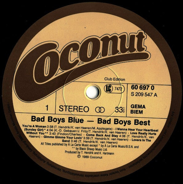 Bad Boys Blue : Bad Boys Best (LP, Comp, Club)