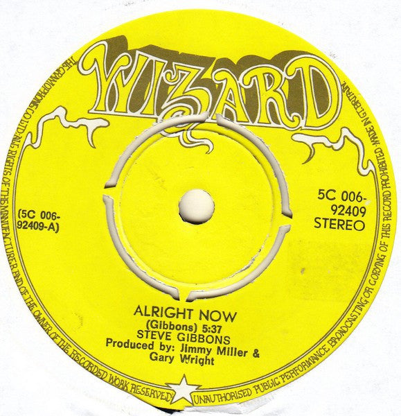 Steve Gibbons : Alright Now (7", Single)