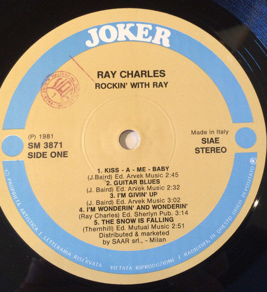 Ray Charles : Rockin' With Ray (LP, Comp)