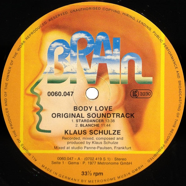 Klaus Schulze : Body Love (LP, Album, RE)