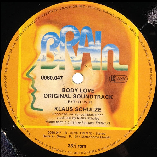 Klaus Schulze : Body Love (LP, Album, RE)
