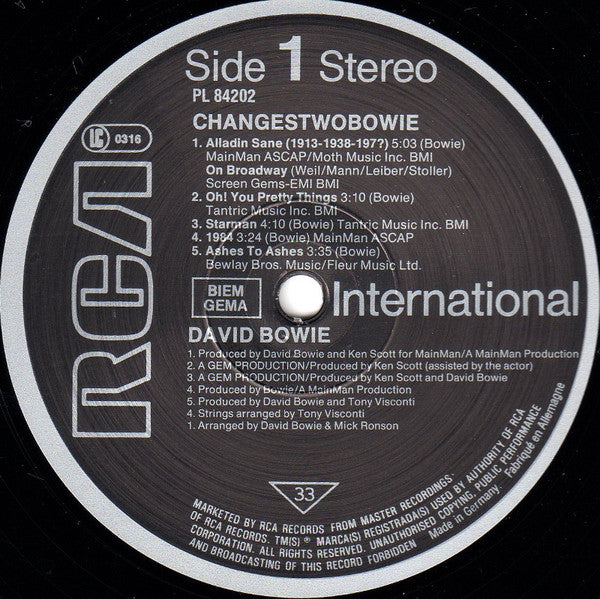 David Bowie : ChangesTwoBowie (LP, Comp, RE)