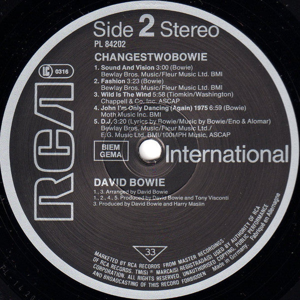David Bowie : ChangesTwoBowie (LP, Comp, RE)