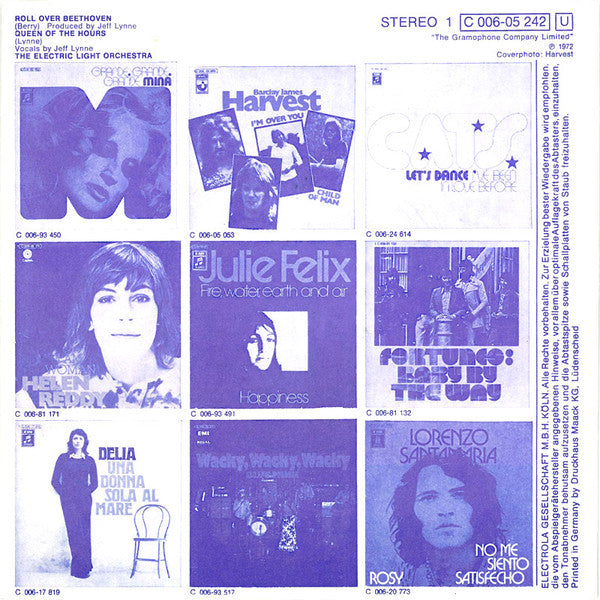 The Electric Light Orchestra* : Roll Over Beethoven / Queen Of The Hours (7", Single)