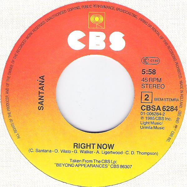 Santana : How Long (7", Single)